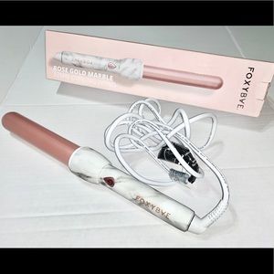 White Marble Rose Gold 32MM Wand Foxy Bae